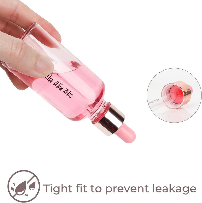 CycleMore 12 Pack (30 ml) 1 oz Pink Glass Boston Bottles with Glass Scale Eye Droppers, Glass Cosmetic Droppers for Beauty, Essential Oils, Makeup & More Liquids Ideal for Mom or Friends - Image 5